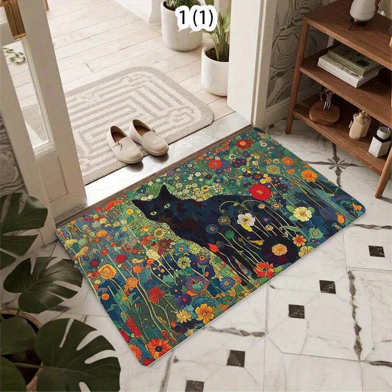 Schnauzer Entryway Rug Dog Door Mat Indoor Outdoor Decorative Floor Mat Durable Non-Slip Textured Home Entrance Hallway Pet