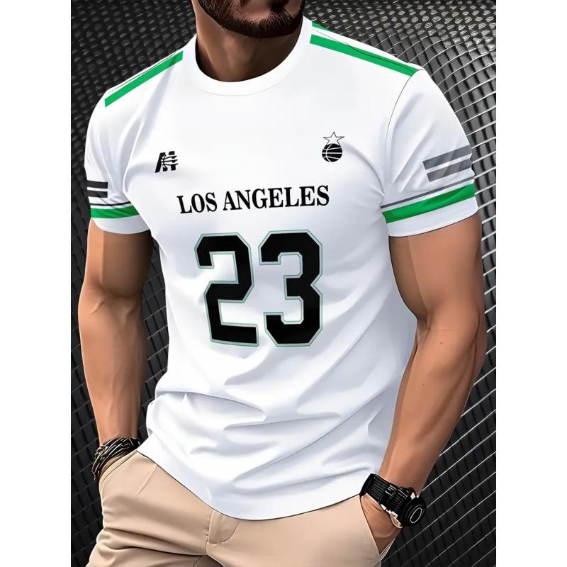 Pánské letní ležérní módní tričko s 3D digitálním potiskem ve větších velikostech - Měkká středně pružná polyesterová tkanina Letní pánské oblečení volného střihu