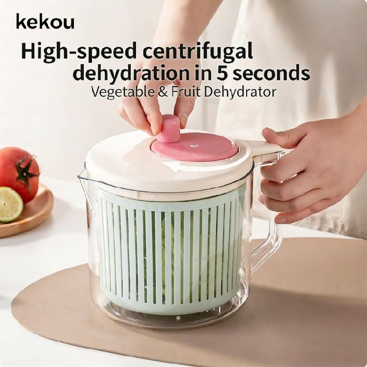 Convenient Household Salad Fruit Dryer Spinner Container For Kitchen Vegetable Dehydrator Drain Basket
