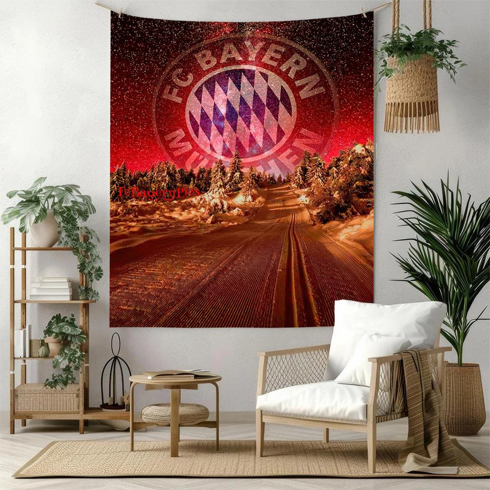 FC Bayern München Wanddekoration Wandteppich Kunst Für Haustiermemorial Geburtstag Hochzeitsparty Kulisse Familiengeschenk