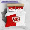 Middlesbrough Fußball Bedrucktes 3-teiliges Bettwäsche-Set, Bequemes Hautfreundliches Schlafzimmer Bettbezug-Set