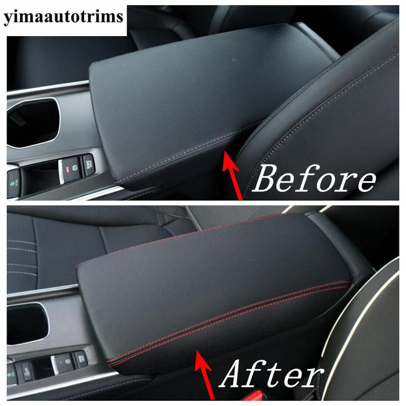 Accessories Fit For Honda Accord 2018 PU Leather Armrest Holster Protective Pad Mat Interior Refit Kit