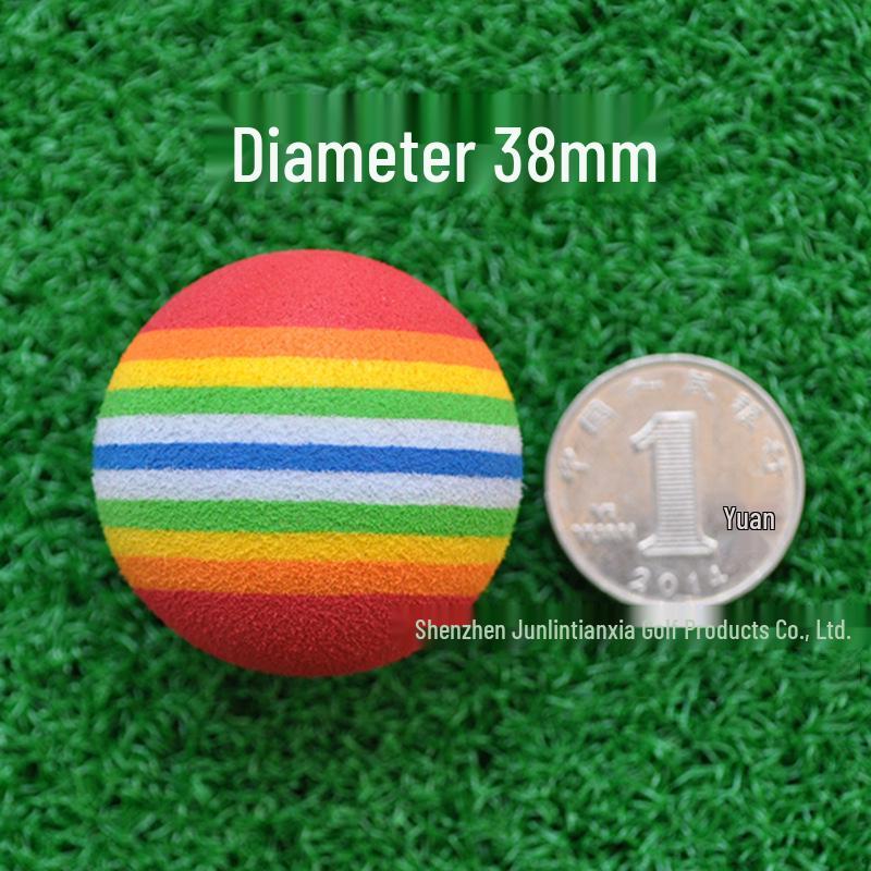 5-Color Golf Rainbow Foam Practice & Pet Balls - 5 Sizes