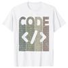 Code Vintage Coding Retro Programmer Nerd T Shirts Men Humor Streetwear Tee Shirt Short Sleeve Unisex Loose Crewneck Clothing