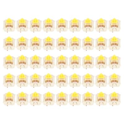 45Pcs Mechanical Keyboard Switches Waterproof Backlight Silent Linear Mechanical Key Switches Set for DIY G Yellow PRO