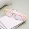 New Fashion Eye Protection Technology Future Women Irregular Mirror Rivet Glasses Vintage Sun Glass for Women Men UV400