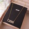 1 pièce Collier Géométrique Zircon Élégant Simple Femme Niche Luxe Léger Célébrité Internet Clip Chaîne Clavicule H-Bijoux