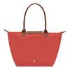 Longchamp Press Stud Closure Brand Logo Nylon Tote Bag Women Tote Bags Tomato-Red L1899089P94