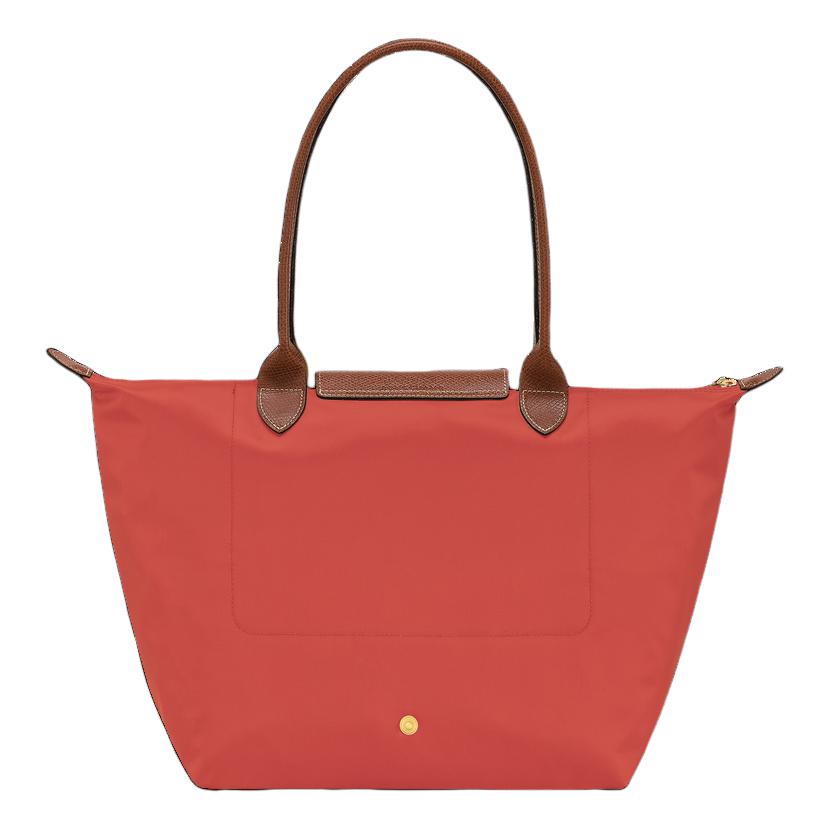 Longchamp Press Stud Closure Brand Logo Nylon Tote Bag Women Tote Bags Tomato-Red L1899089P94
