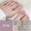 Waterproof Long Lasting ZF 3D Faux Rhinestone Stereo Pattern Full Cover Finished Toe Nail Stickers, Skin Brightening Toenail Decals