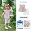 JELLYBABY Floral Ruffle Top & Capri Set for Girls