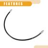 1Pc 31 Inch Universal 1/8" NPT Grease Gun Flex Hose - Trailer Flex Grease Hose Extension Non-Slip - Metal Black