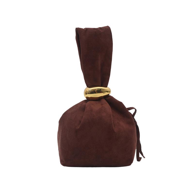 Luxury Designer Soft Leather Clutch Bag Women Pleated Mini Bucket Pouch with Temperament Side Zipper for Party Evening