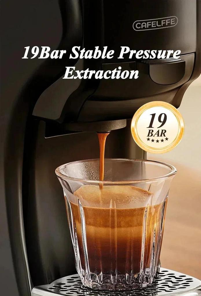 MK-611 220V 19Bar 3in1 Capsule Coffee Machine Portable Office Commercial Small Household Italian American Coffee Pot For DG Nes Capsule