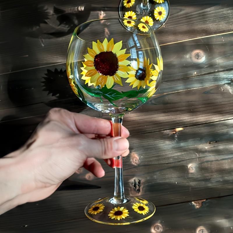 1 szt. Kieliszek do wina słoneczniki, kieliszek do szampana, kielich vintage do whisky, koktajli, do baru, pubu, klubu, restauracji i użytku domowego, naczynie do picia