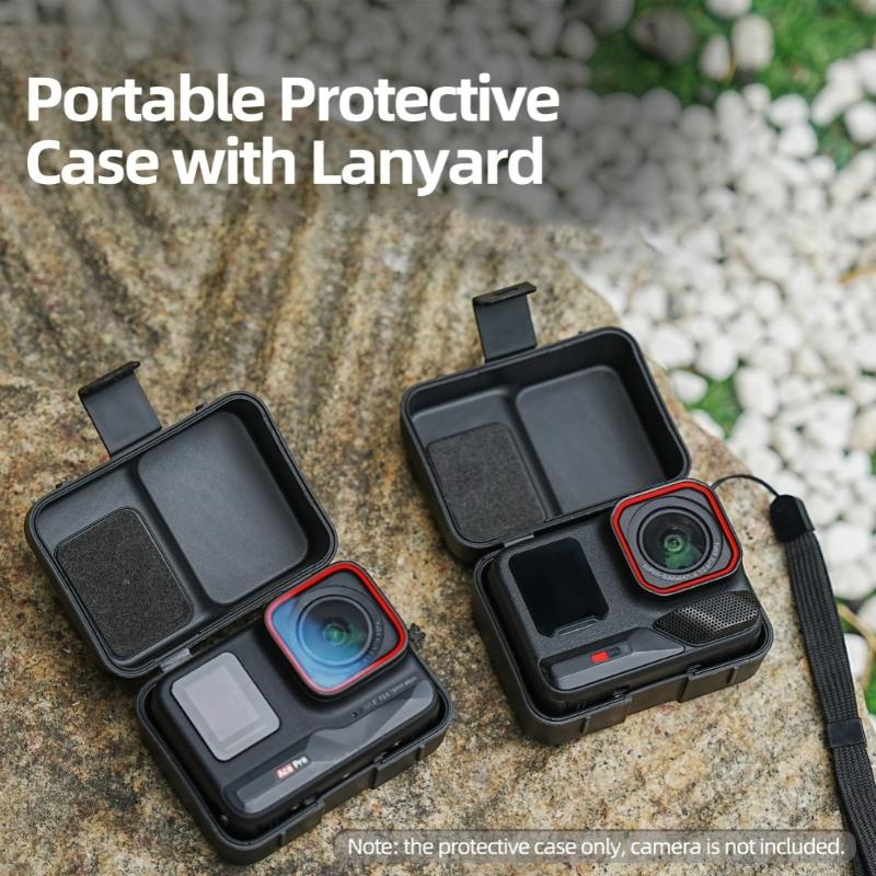 Portable Hard Case For AcePro2/1 Cameras Waterproof Dustproof Design Holder Includes Lanyard For Easy Access Shell
