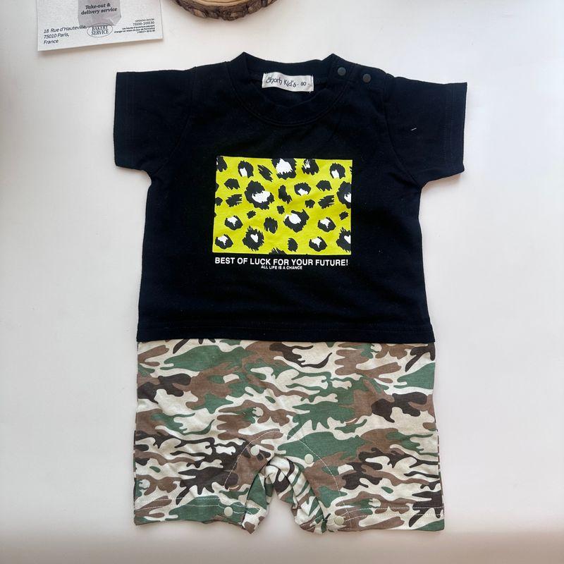 Japanese Original Cute Summer Romper, Trendy and Cool Black 80