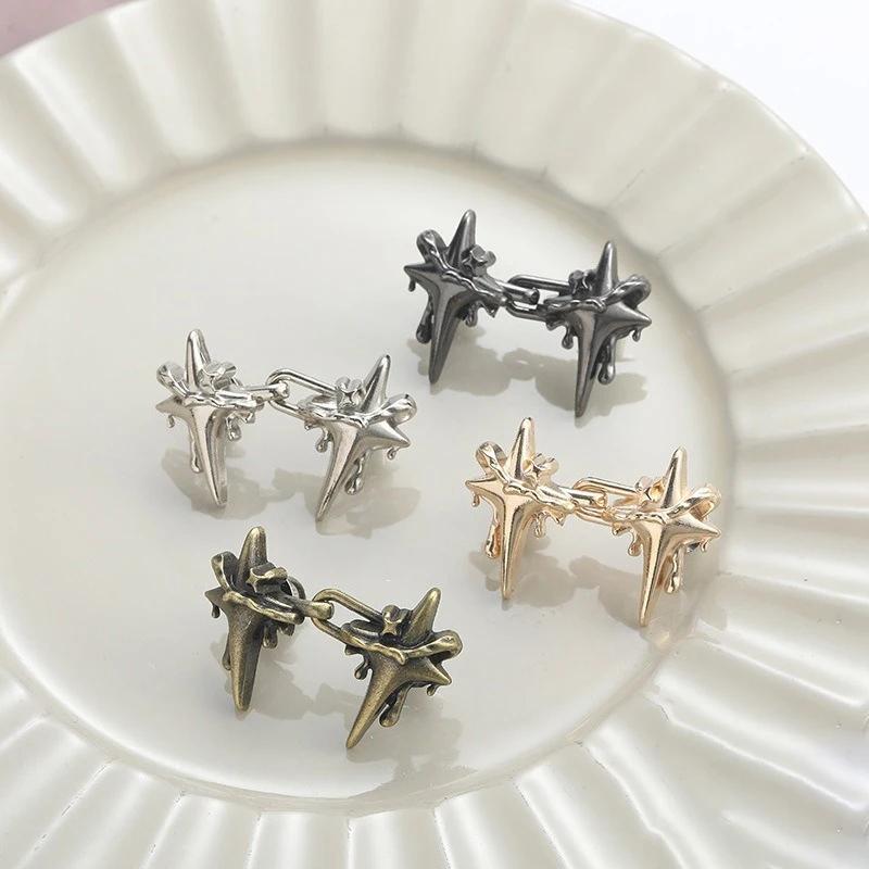 Buckle Four Pointed Star Waist Buckle Decorative Buttons No Sewing Nail-free Detachable Button for Jeans Waist Adjustment Tools