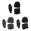 Yushuiyao Winter Men's Knitted Hat, Scarf & Gloves 3-Piece Set