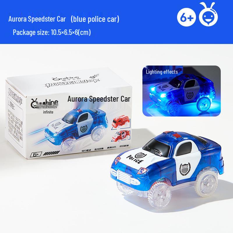 Детская магнитная гоночная трасса и набор электрических игрушек Уюань: Полицейская машина и пожарная машина для детей