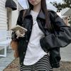 New Arrivals Open Run Women Oversized Leather Jacket