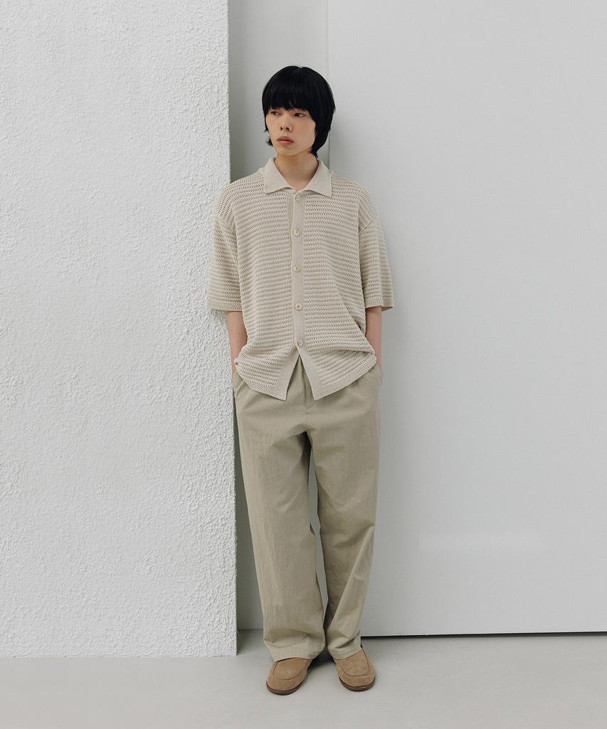 BLANKROOM Potter Elastic Waist Pants_Beige