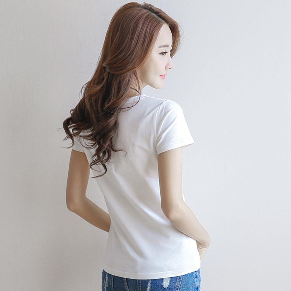 Ženy Jaro Léto Bavlněné tričko s krátkým rukávem Dámské tričko Tenké tričko Běžné