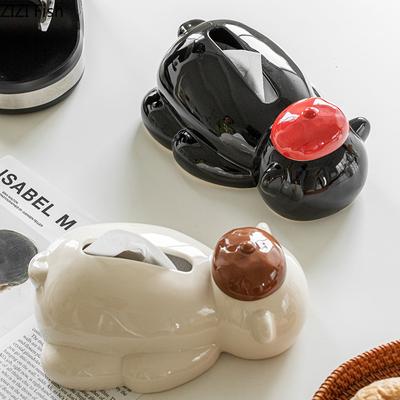Scatola Porta fazzoletti Animale Cartone Animato Decorazione Creativa Scatola Porta Tovaglioli in Ceramica Porta Fazzoletti da Cucina Accessori Decorazione Casa