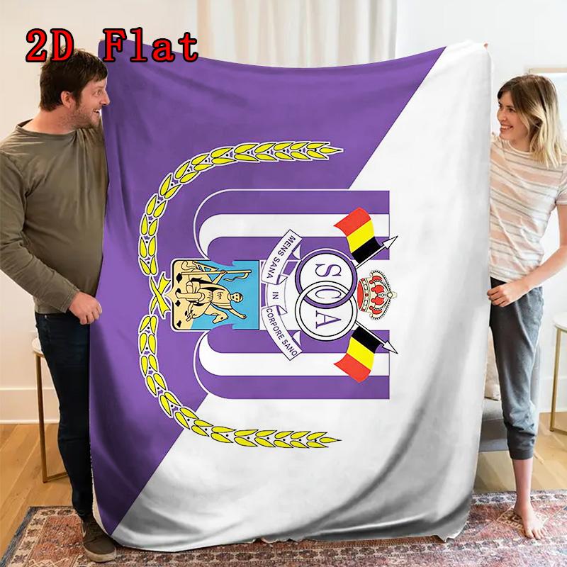 Anderlecht Print 2D Flat Pattern Flannel Blanket High Quality All Seasons Warmth and Comfort Perfect for Christmas Gifts.