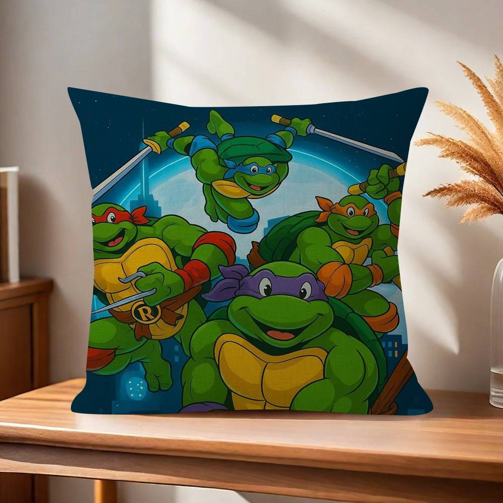 N-Ninja Movie T-Turtles  Pillow Cover for Bedroom Room and Living Room Sofa Decorative Cushion Cover