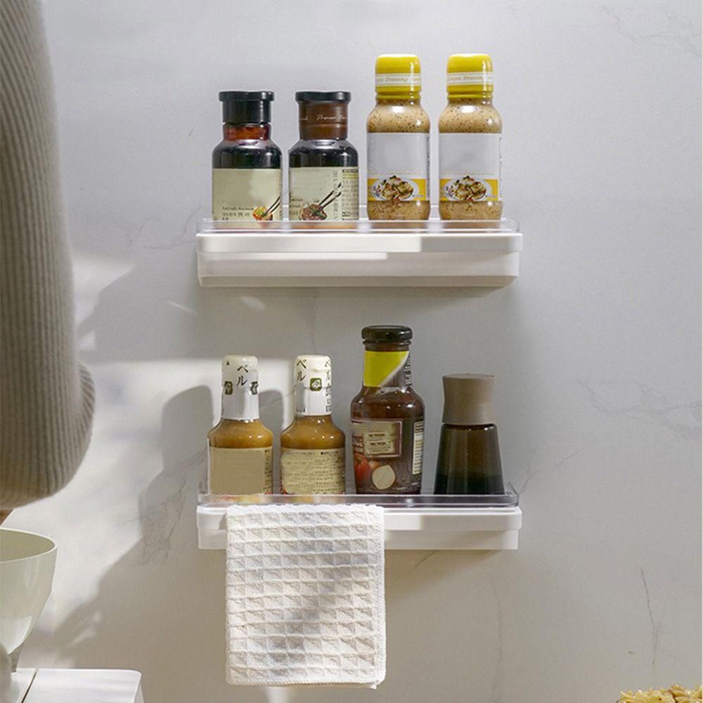 Space-Saving Dishwashing Towel Holder Self-Draining Towel Storage Rack Bathroom Organizer