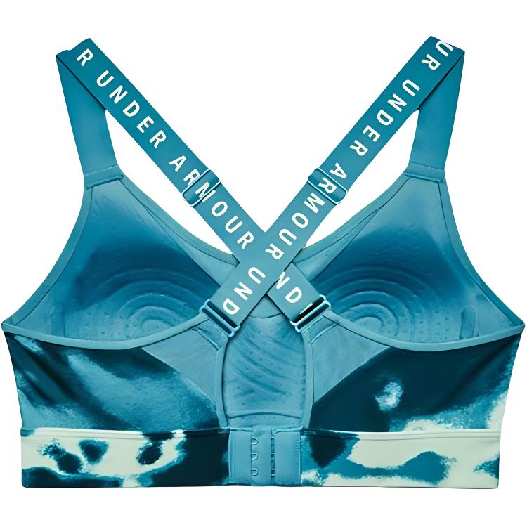 Under Armour Infinity High-Intensity Athletic Running Printed Sports Bra Women Underwear Blue 1369026-335