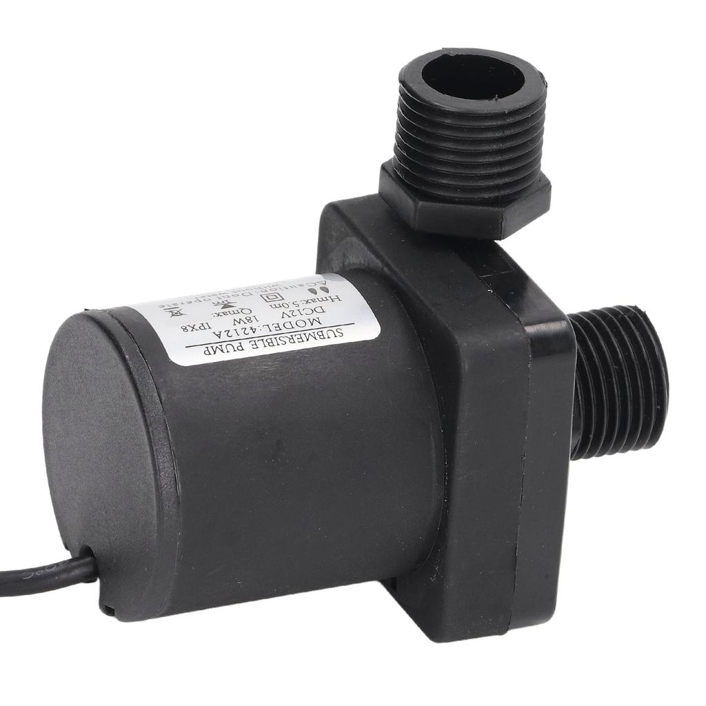 Small Submersible Pump Safe Stable Performance Power Saving Quiet Fountain Water Pump DC12V 20W 800L/h