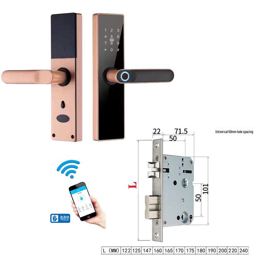 Mehrsprachiges Smart-Fingerabdruck-Türschloss mit Graffiti-Design