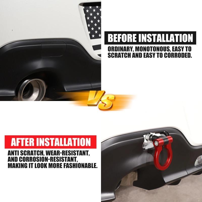 For Toyota 86 for Subaru BRZ 2012-2020 Aluminum Alloy Red Car Forward Trailer Hook Tow Ring Bumper Tow Hook Trim Car Accessories