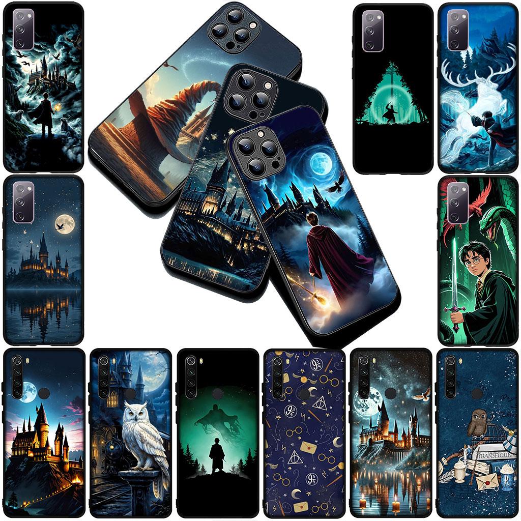 Phone Cover for Samsung Galaxy S25 S24 S23 FE Ultra Plus S7 Edge S25+ S23+ A56 5G Soft Case Castle Harries Wand Owl Potters