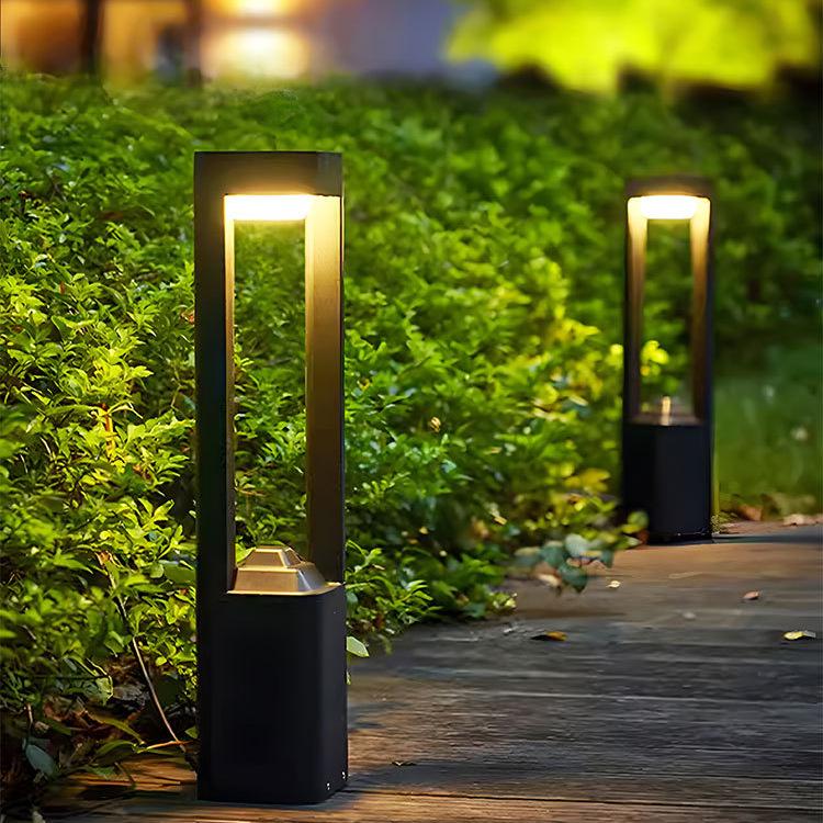 Solar-Powered Aluminum Minimalist Garden Light for Lawn, Villa, and Courtyard Lighting