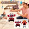 Adorable Seated Soft Plush Toy: Compact Stuffed Doll With Distinctive Red Outfit & Playful Detailing – Ideal For Display & Gifting