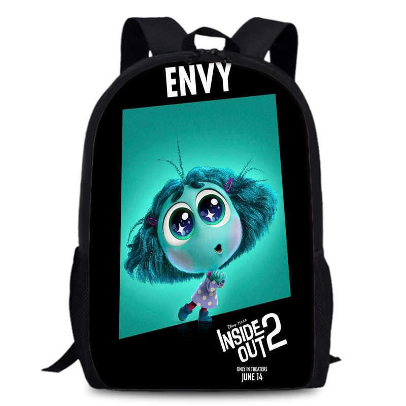 Spacious Inside Out 2 Backpack Durable Oxford Fabric 15 Inch School Bag Unisex