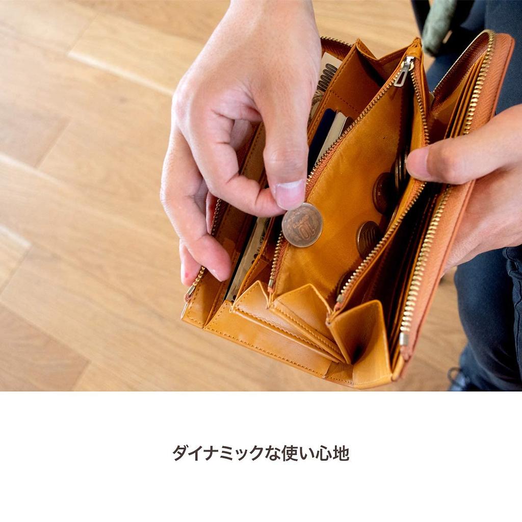 Dom Teporna Large Capacity Wallet for Men and Women, Genuine Italian Leather, Card Case, Holds 15 Cards, L-Shaped Zipper, Wide Opening, Green