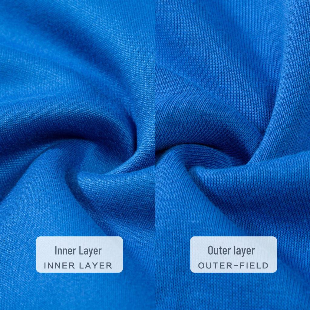 Autumn 320g Unisex Loose Fit Double-Sided Hooded Cotton Blend Sweatshirt