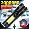 High Power LED Handheld Flashlight,5 Modes, Adjustable Beam, Type-C Fast Charging, Rechargeable Battery, Aluminum Alloy, with USB Cable