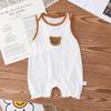 Summer Newborn Romper White Bear Baby Jumpsuits Sleeveless Soft Muslin Infant Boys Girls Clothes Toddler Sleepwear Kids Clothing