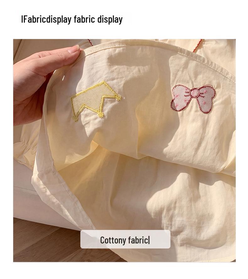 2026 Autumn Girls' Cartoon Princess Embroidery Dress with Doll Collar