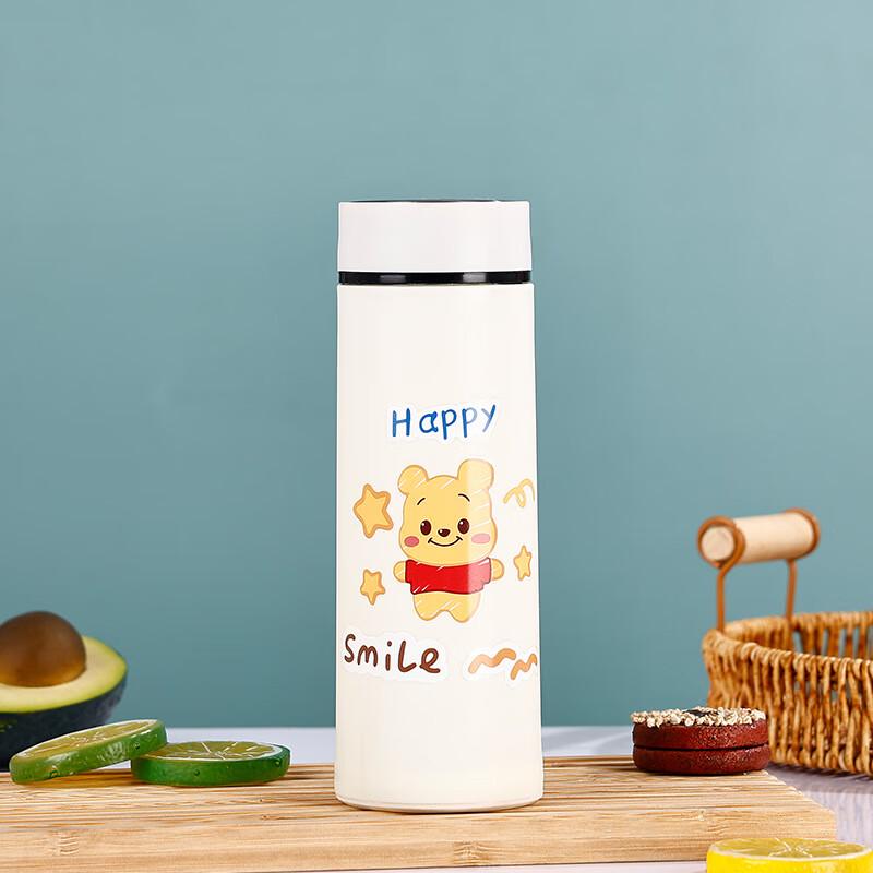 Kids Alien Cartoon Double-Layer Glass Water Bottle