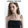 UR Off-Shoulder Pleated Tie-Detail A-Line Mini Dress