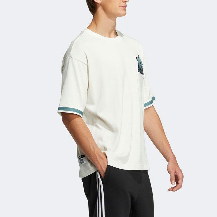 Adidas T Shirt Unisex White Marble HS2016