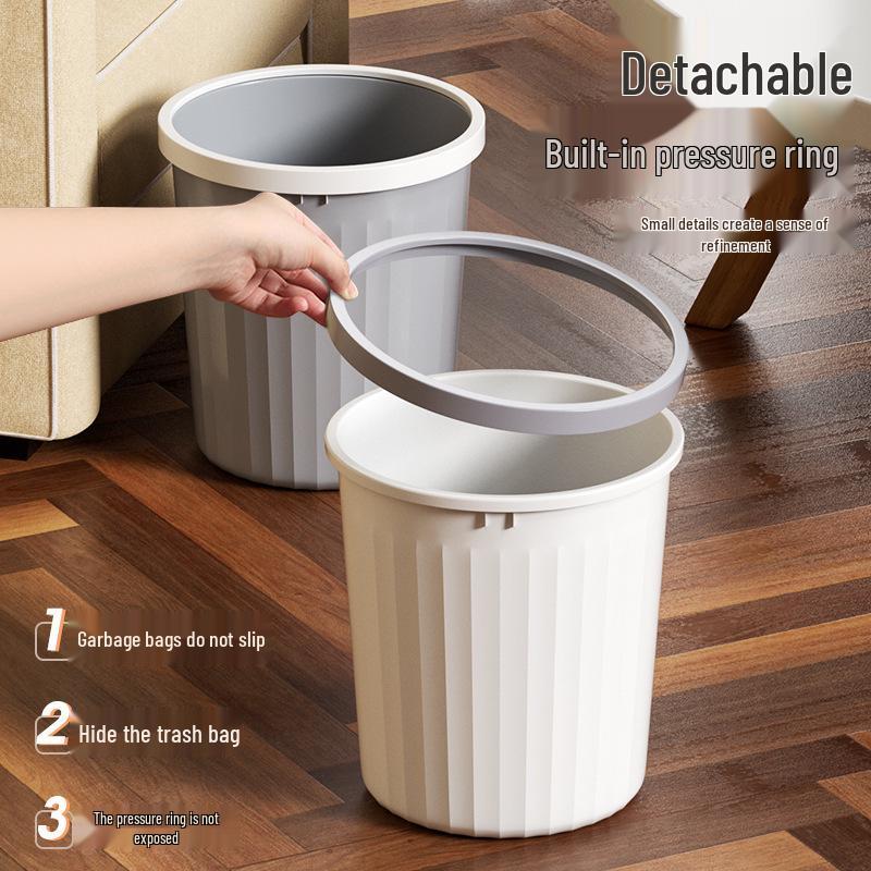 Large Capacity Lidless Waste Paper Basket for Home: Stylish and Durable for Living Room, Kitchen, Bedroom, Bathroom, and Dorm.