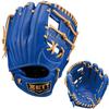 ZETT Youth Softball Ground R Brown BJGB76515F Glove, Hero, All-Around, Blue/P (2532), Size SS,