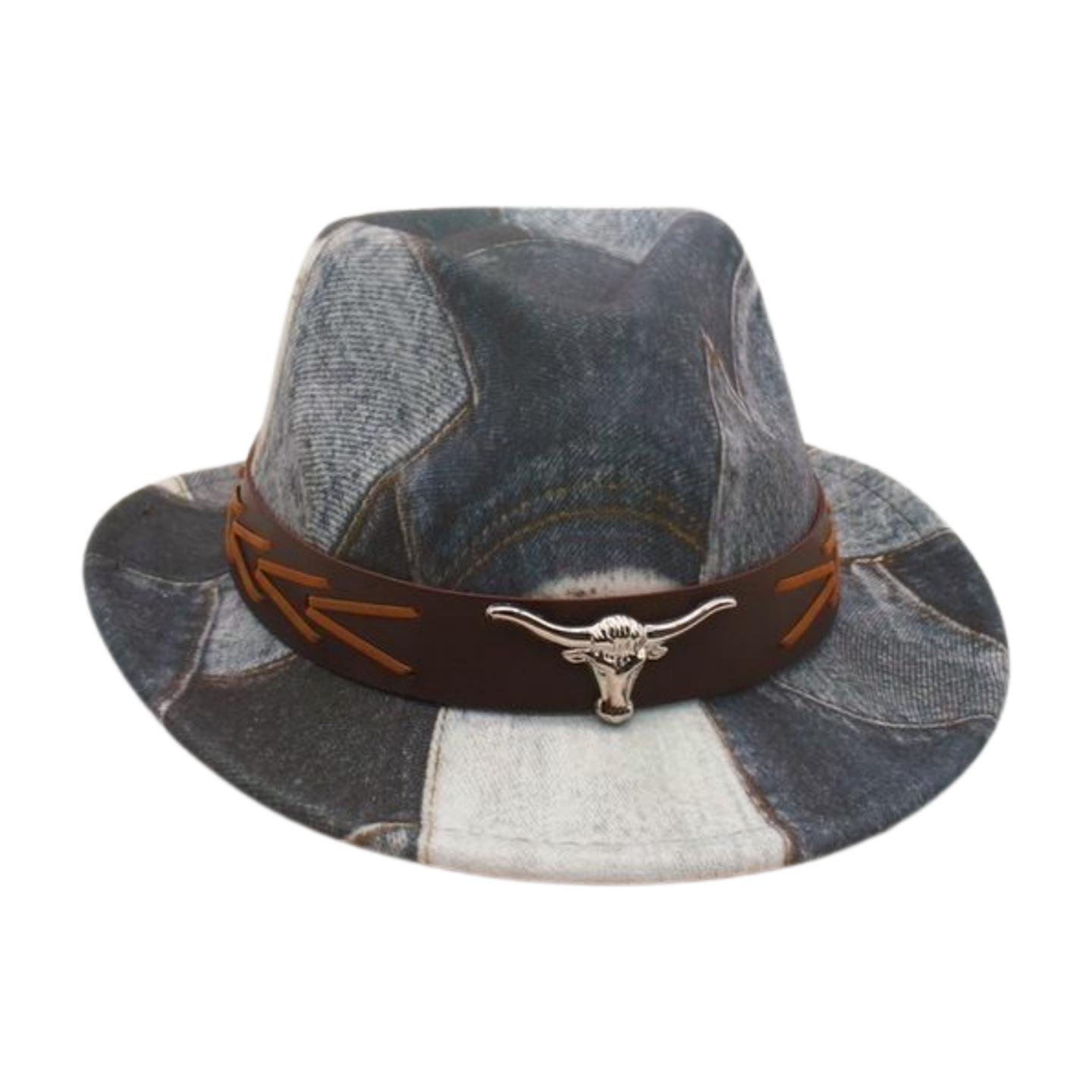 

Simple Children S Top Hat Retro Splicing Western Cowboy Children S Hat Catwalk Stage Jazz Hat kids code [peach heart top]